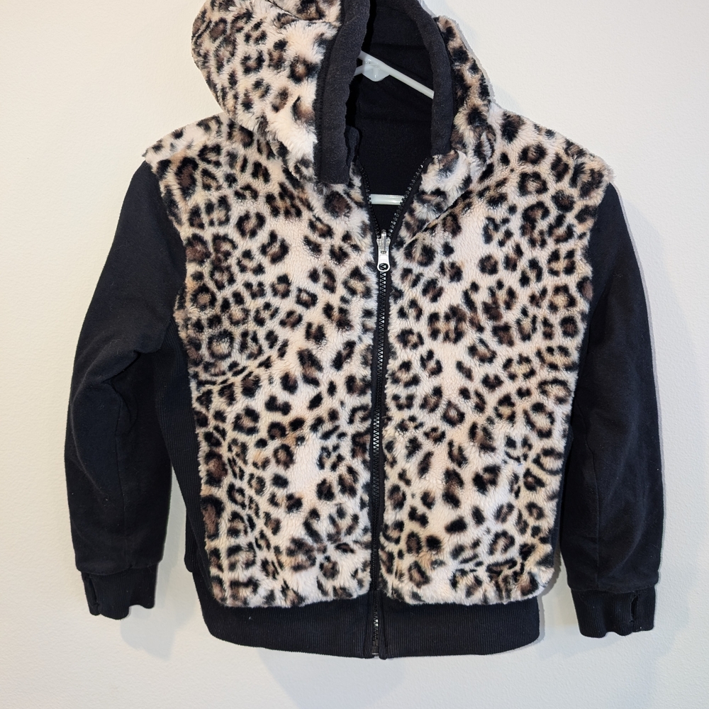 Butter Black and Brown Puffer Jacket with Hood
